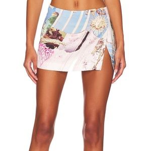 Miaou multicolor electric mini skirt